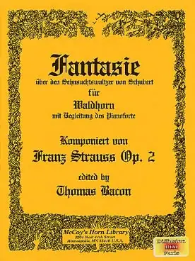 Strauss F. Fantaisie OP 2 Sur UN Theme de Schubert Cor - Livraison express
