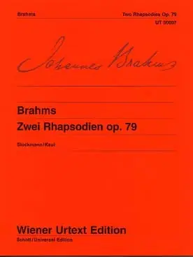 Brahms J. Rhapsodies OP 79 Piano-1 - Remise supplémentaire