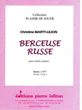 Best-seller | MARTY-LEJON C. Berceuse Russe Violon