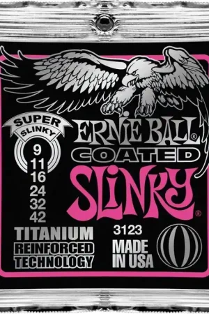 Plus que quelques pièces - Jeu de Cordes Ernie Ball Titanium 3123 9-42