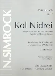 Bruch M. Kol Nidrei 5 Violoncelles - Nouveauté