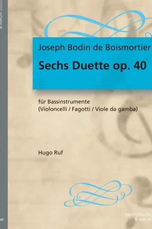 Bodin de Boismortier J. Sechs Duette OP 40 Bassons OU Violoncelles | Meilleure vente