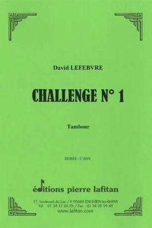Commandez dès aujourd'hui | Lefebvre D. Challenge N°1 Tambour