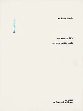 Berio L. Sequenza Ixa Clarinette - Nouveau produit