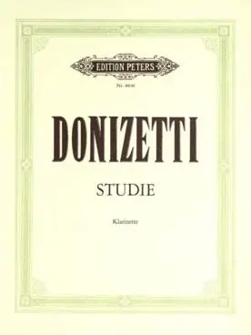 Ajoutez au panier | Donizetti G. Etude Clarinette