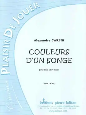 Achetez en ligne - Carlin A. Couleurs D'un Songe Flute