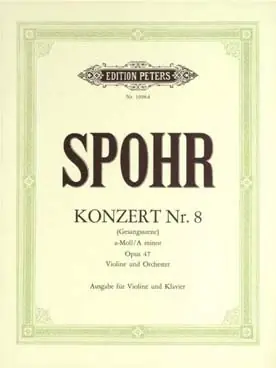 Achetez en ligne | Spohr L. Concerto N°8 OP 47 Violon