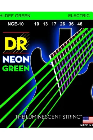 Jeu de Cordes Guitare DR HI-DEF Green 10/46 - Direct usine