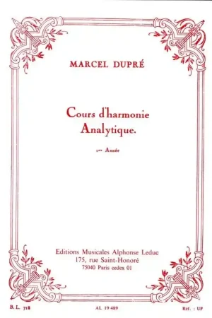 Bien noté | Dupre M. Cours D'harmonie Analytique 1RE Annee
