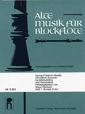 Haendel G.f. Fitzwilliam Sonaten Vol 1 Flute A Bec - Best-seller