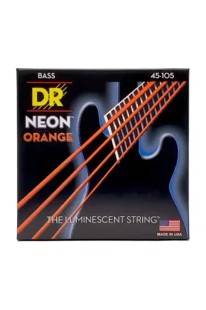 Jeu de Cordes Basse DR HI-DEF Orange Medium 45/105 - Coup de cœur