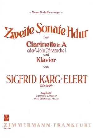 Karg-Elert S. Sonate OP 139B Alto | Meilleure vente