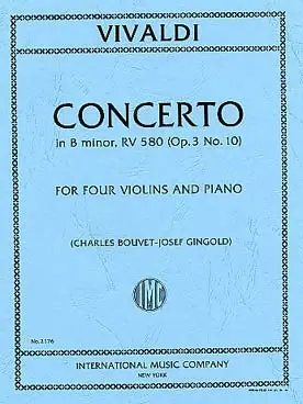Soldes | Vivaldi A. Concerto OP 3 N°10 4 Violons