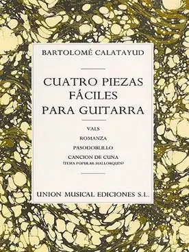 Calatayud B. Piezas Faciles Guitare | Promo exceptionnelle
