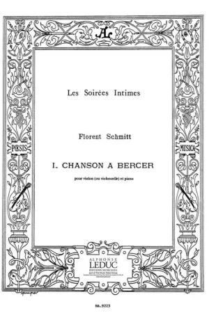 Schmitt F. Chanson A Bercer Violon - Commandez dès aujourd'hui