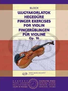 Bloch J. Finger Exercises OP 16 Violon - Super prix