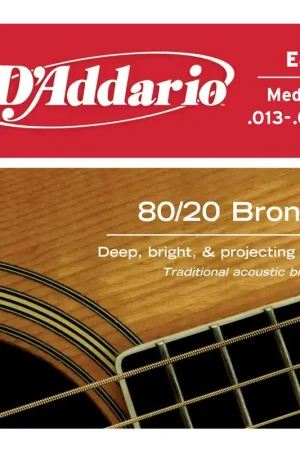Jeu de Cordes Acoustique D'addario EJ12 Bronze 13/56 - Meilleure vente
