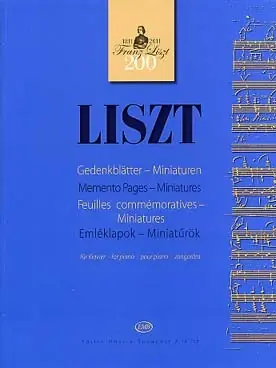 Achetez en ligne - Liszt F. Feuilles Commemoratives Miniatures Piano