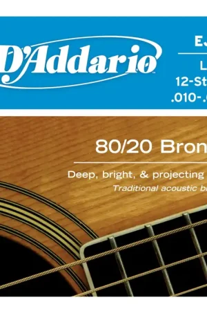 Offre exclusive - Jeu de Cordes Acoustique D'addario EJ36 Bronze 12 Cordes