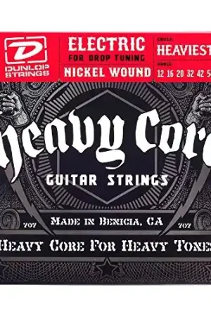 Jeu de Cordes Electrique Dunlop Strings DHCN1254 Heavy Core 12/54 - Offre