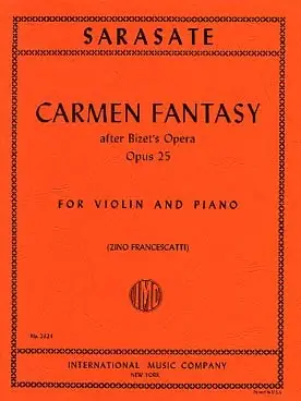 Sarasate P. Carmen Fantasy OP 25 Violon | Offre spéciale