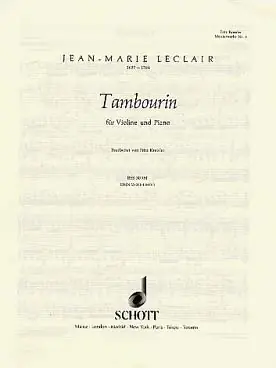 Ajoutez au panier - Leclair J.m. Tambourin Violon