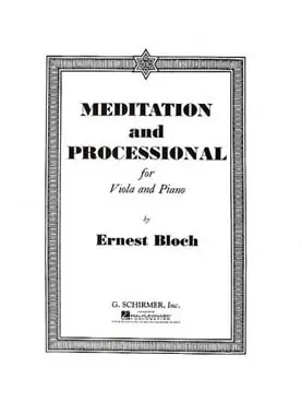 Bloch E. Meditation And Processional Alto - Remise supplémentaire