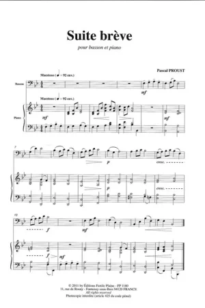 Proust P. Suite Breve Basson | Prix mini
