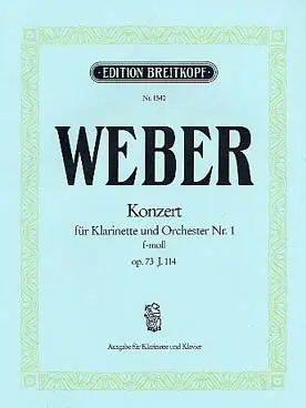 Weber C.m. Concerto N°1 OP 73 Clarinette-1 | Tout nouveau