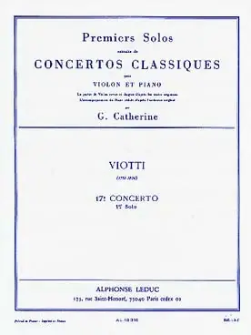 Viotti G.b. 1ER Solo DU 17ME Concerto Violon | Qualité professionnelle