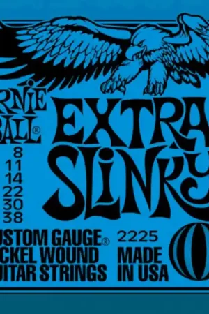 Jeu de Cordes Ernie Ball 2225 Extra Slinky 8-38 - Recommandé