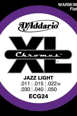 Jeu de Cordes D'addario ECG24 XL Chrome 11/50 Filet Plat | Économisez maintenant