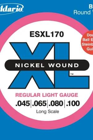 Jeu de Cordes Basse D'addario ESXL170 File Rond Nickel | Cette semaine uniquement
