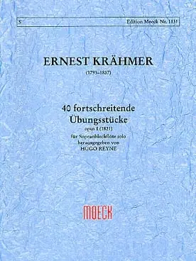 Tout nouveau | Krahmer E. 40 Fortschreitende Ubungstucke Flute A Bec