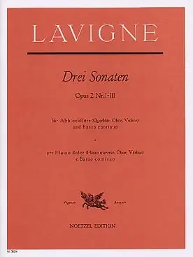 Lavigne P. 6 Sonates OP 2 Vol 1 Flute Alto - Retour gratuit