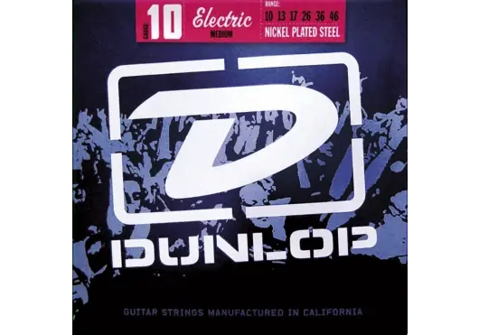 Jeu de Cordes Electrique Dunlop Strings DEN1046 File Rond Nickel 10/46 | Préféré des clients