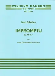 Disponible maintenant | Sibelius J. Impromptu OP 78 N°1 Violon OU Violoncelle