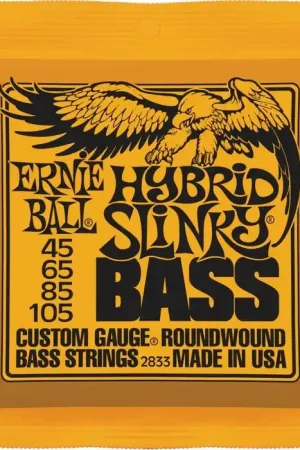 Jeu de Cordes Basse Ernie Ball 2833 Hybrid Slinky Bass 45-105 | Commandez en ligne