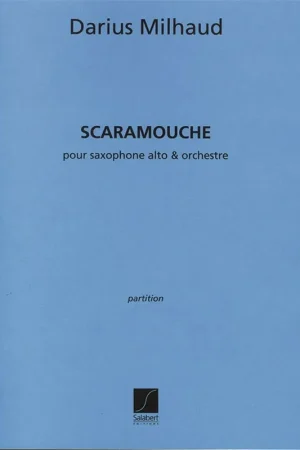 Milhaud D. Scaramouche Saxo Mib Orchestre - Prix imbattable