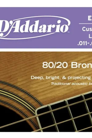 Prix avantageux - Jeu de Cordes Acoustique D'addario EJ13 80/20 Bronze 11/52