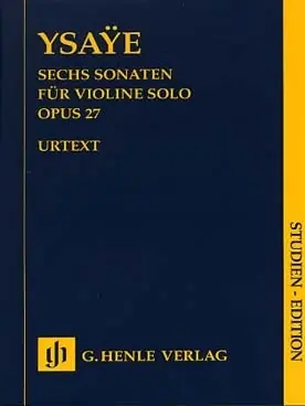 Ysaye E. Sonates OP 27 Violon Solo - Jusqu'à épuisement des stocks
