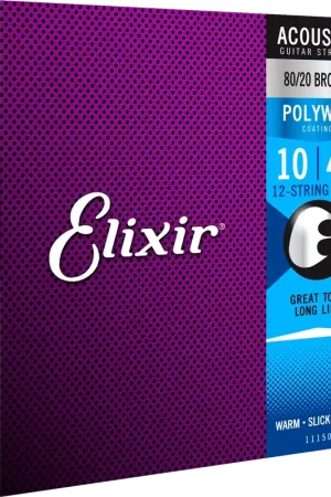 Jeu de Cordes Acoustique Elixir Polyweb Light 12 Cordes 11150 | Profitez-en