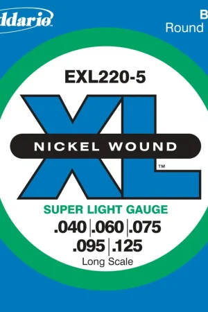 Jeu de Cordes Basse D'addario EXL220-5 File Rond Nickel | Très apprécié des clients