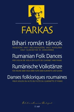 Nouveau produit | Farkas F. Danses Folkloriques Roumaines Clarinette/violon/alto/flute