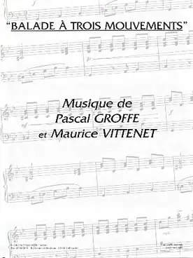Meilleure vente | Groffe P./vittenet M. Balade A Trois Mouvements Accordeon