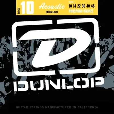 Très bien noté | Jeu de Cordes Acoustique Dunlop Strings DAP1048 Phosphor Bronze 10/48