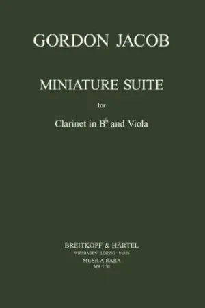 Gordon J. Miniature Suite Clarinette et Alto - Petit prix
